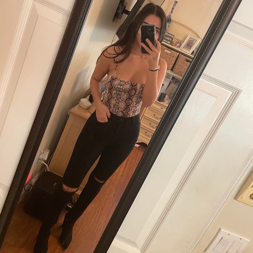 Snakeskin bodysuit